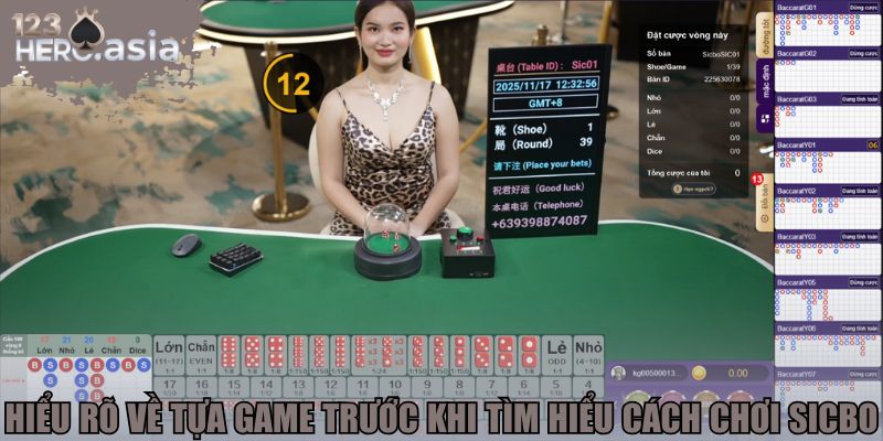 Hiểu rõ về tựa game trước khi tìm hiểu cách chơi Sicbo